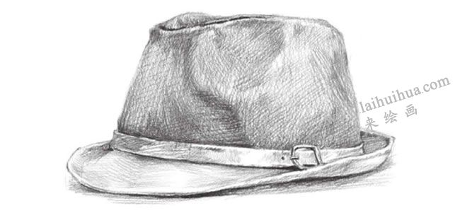 时尚的帽子素描画