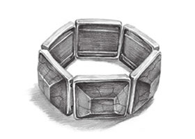 手镯的素描画法步骤