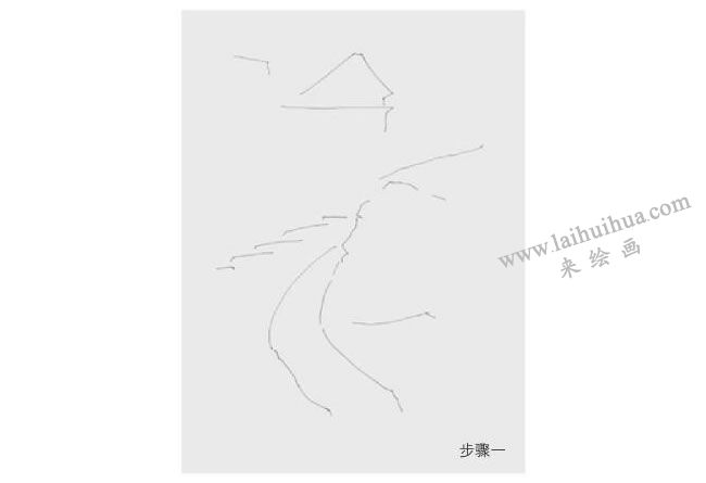 石板村风景速写作画步骤01