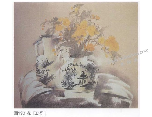 王涌先生的静物水彩作品