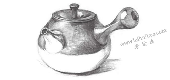 茶壶素描画法步骤06