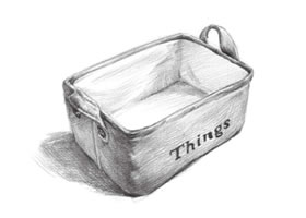 收纳盒素描画法步骤