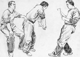 人物速写动态关系的掌握方法