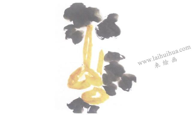 葫芦儿童水墨画法步骤05