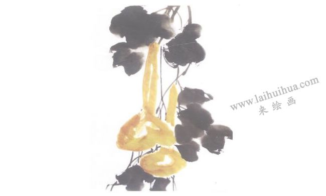 葫芦儿童水墨画法步骤06