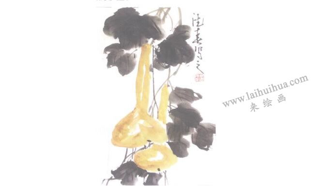 葫芦儿童水墨画法步骤07