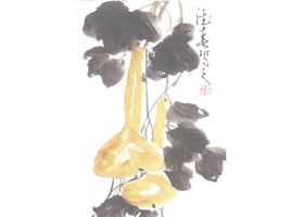 葫芦儿童水墨画法（一）