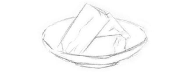 点心的素描画法步骤03
