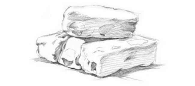 牛轧糖素描画法步骤03