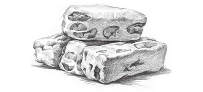 牛轧糖素描画