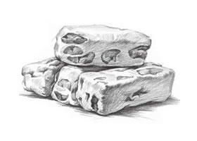 牛轧糖素描画法步骤