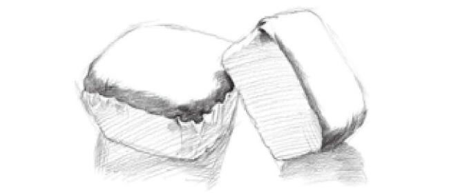 方形纸杯蛋糕素描画法步骤04
