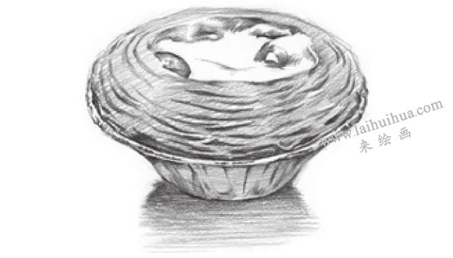 蛋挞的素描画法步骤07