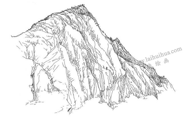 《通山九宫山》钢笔风景速写作画步骤02