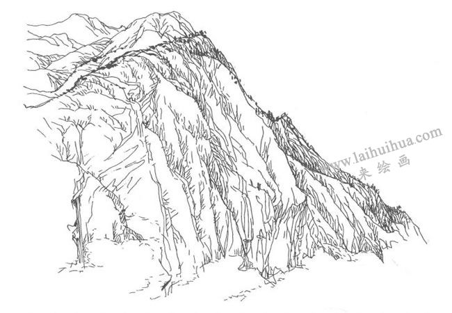 《通山九宫山》钢笔风景速写作画步骤03