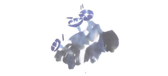 牵牛花儿童水墨画法步骤03