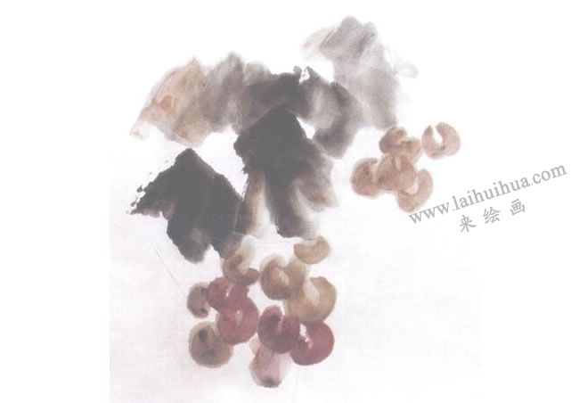 葡萄儿童水墨画法步骤04