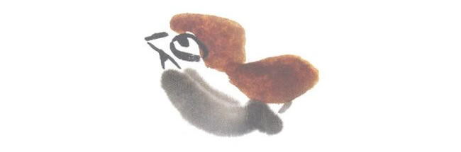 站式麻雀儿童水墨画法步骤03