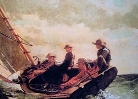 温斯洛•霍默《起风了》名画