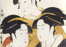 喜多川歌磨《高名三美图》绵绘名画