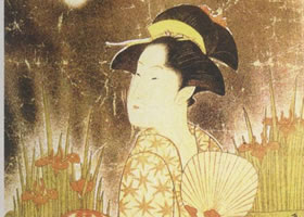 荣松斋长喜《捕萤》名画