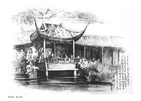 传统建筑的素描画法