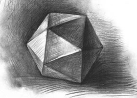 正二十面体的素描画法