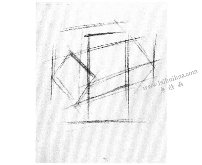 十字穿插体的素描画法步骤01