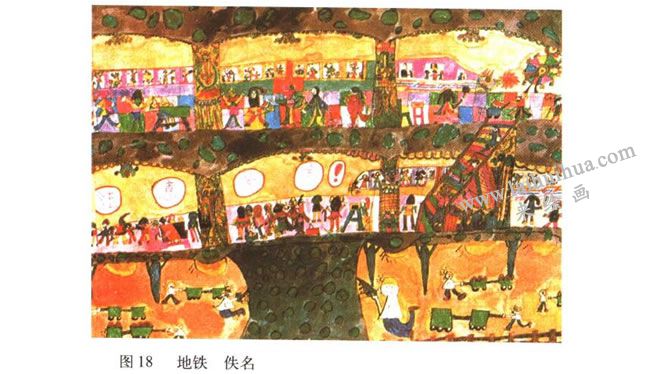 地铁儿童画