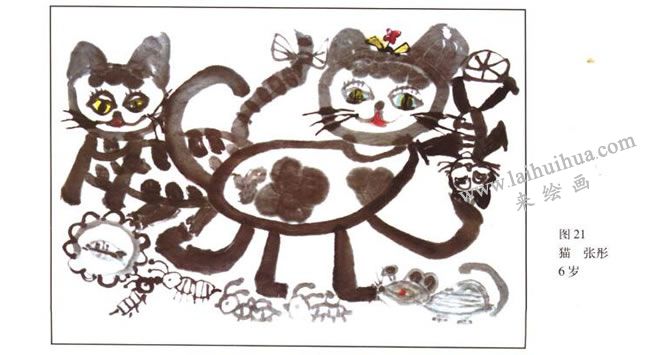 猫的儿童画