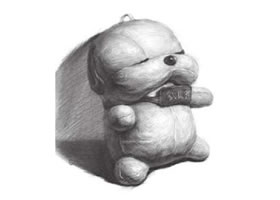 绒布娃娃素描画法