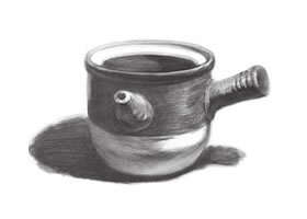 药罐素描画法