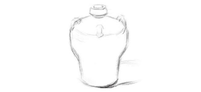 小酒坛素描画法步骤01
