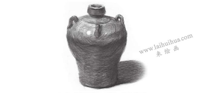 小酒坛素描画法步骤03