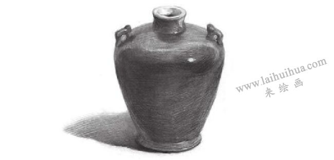 双耳酒坛素描画法
