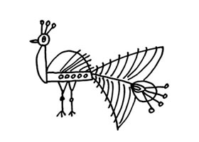 孔雀儿童画法（二）
