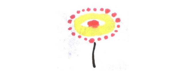 小花儿童水墨画法步骤02