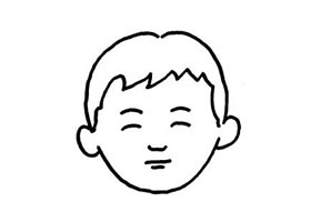 小孩正面五官的儿童画法
