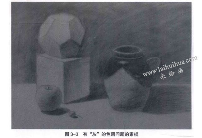 有“灰”的色调问题的素描