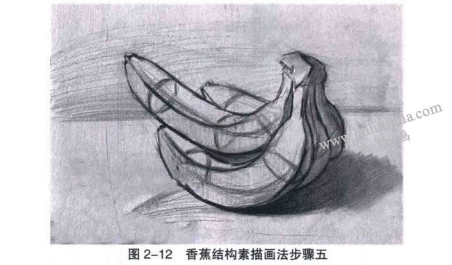 单个静物的结构素描画法步骤
