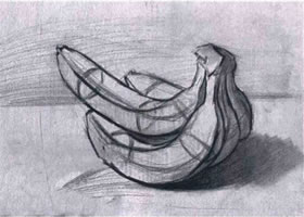 单个静物的结构素描画法