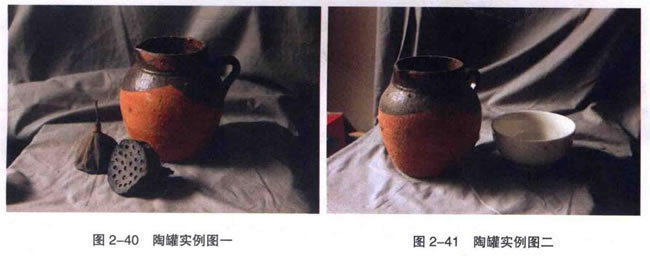 陶罐、瓷器类复杂静物组合素描画法