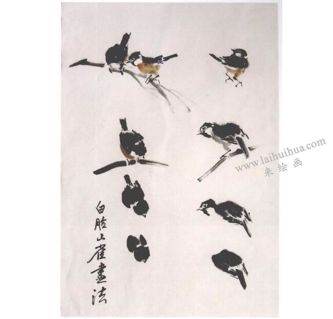 《小鸟》水墨画法步骤03