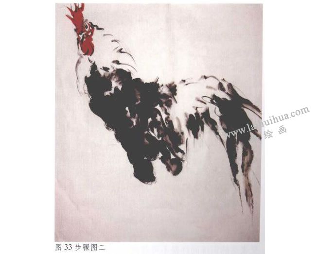 《大吉》水墨画法步骤02