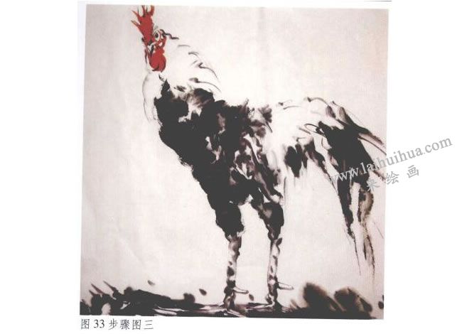 《大吉》水墨画法步骤03