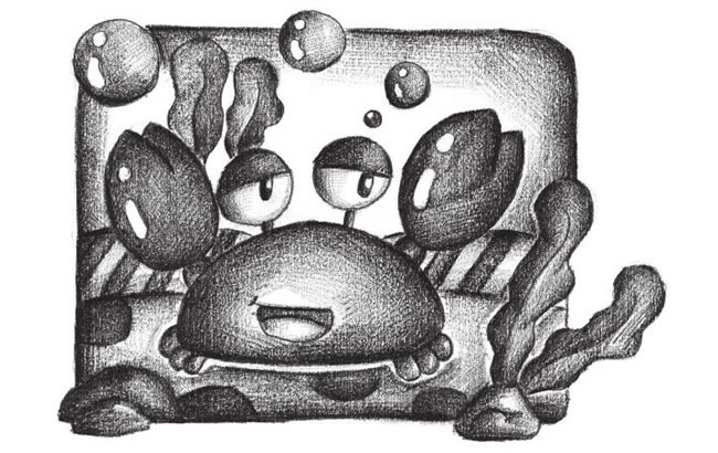 螃蟹创意素描画法