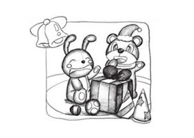 精美的礼物创意素描画法步骤