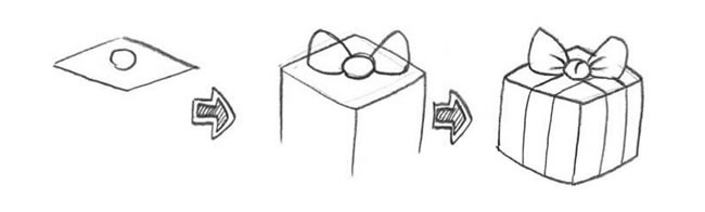 礼盒的画法