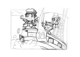 海盗创意思素描画法