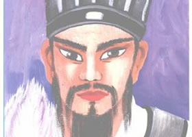 军师诸葛亮水粉画
